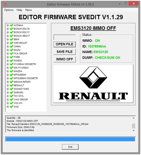 MODULE IMMO OFF EMS3120 RENAULT