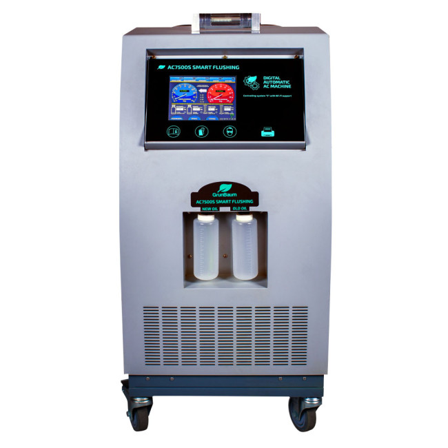 Установка для заправки автокондиционеров GRUNBAUM AC7500S SMART FLUSHING, автоматическая, R134
