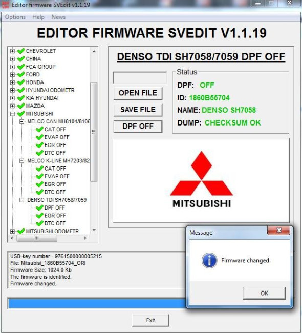 MODULE DPF OFF DENSO TDI SH7058/7059 MITSUBISHI