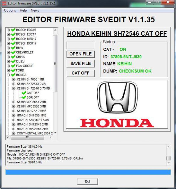 MODULE CAT OFF KEIHIN SH72546 3.75MB HONDA MODULE CAT OFF KEIHIN SH72546 3.75MB HONDA