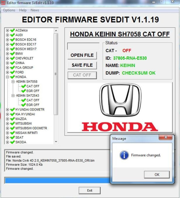 MODULE CAT OFF KEIHIN SH7058 HONDA