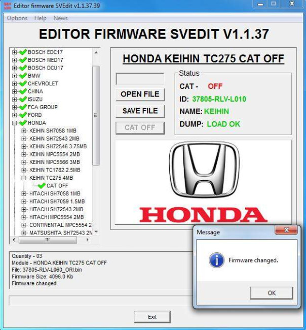 MODULE CAT OFF KEIHIN TC275 4MB HONDA MODULE CAT OFF KEIHIN TC275 4MB HONDA