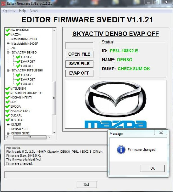 MODULE MAZDA SKYAKTIV ECU DENSO EVAP OFF MODULE MAZDA SKYAKTIV ECU DENSO EVAP OFF