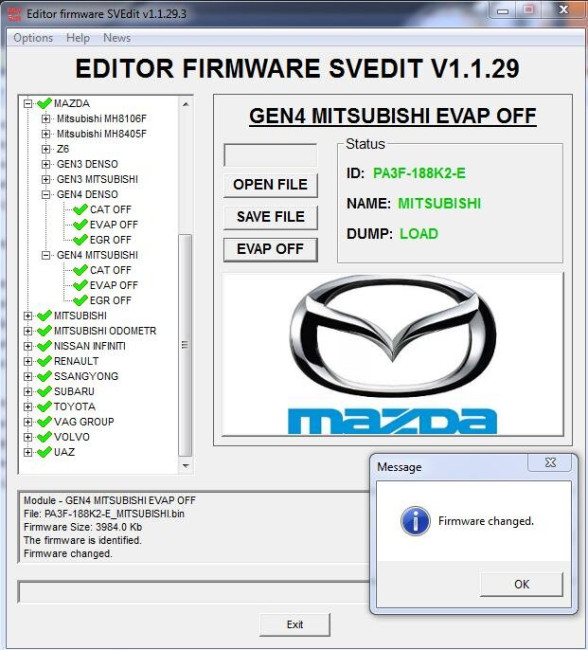 MODULE MAZDA SKYAKTIV ECU MITSUBISHI GEN4 EVAP OFF MODULE MAZDA SKYAKTIV ECU MITSUBISHI GEN4 EVAP OFF