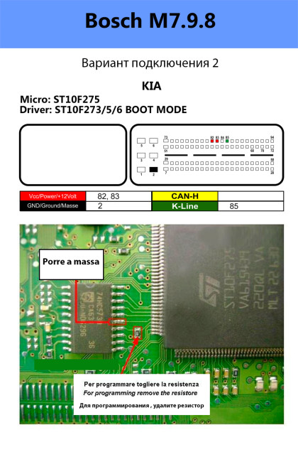 Распиновка Bosch M7.9.8