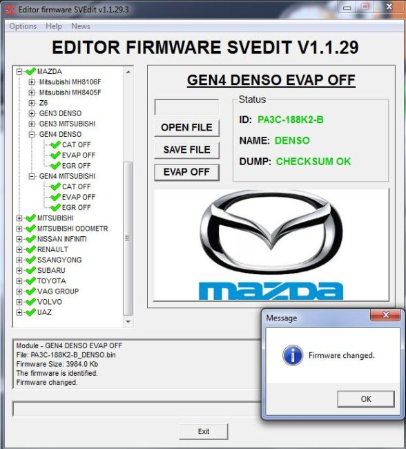 MODULE MAZDA SKYAKTIV ECU DENSO GEN4 EVAP OFF MODULE MAZDA SKYAKTIV ECU DENSO GEN4 EVAP OFF