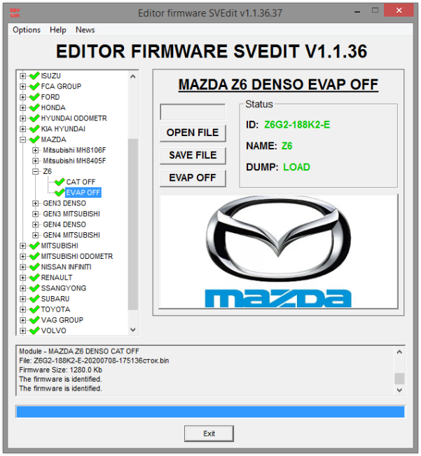 MODULE MAZDA Z6 DENSO EVAP OFF