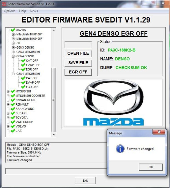 MODULE MAZDA SKYAKTIV ECU DENSO GEN4 EGR OFF