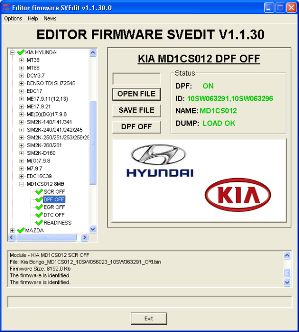 MODULE DPF OFF MD1CS012 TDI HYUNDAI KIA