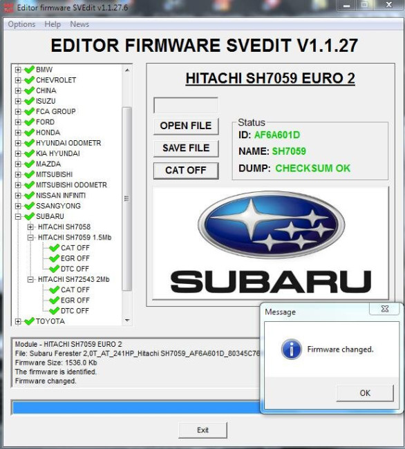 MODULE CAT OFF DENSO SH72531 1.25Mb SUBARU MODULE CAT OFF DENSO SH72531 1.25Mb SUBARU