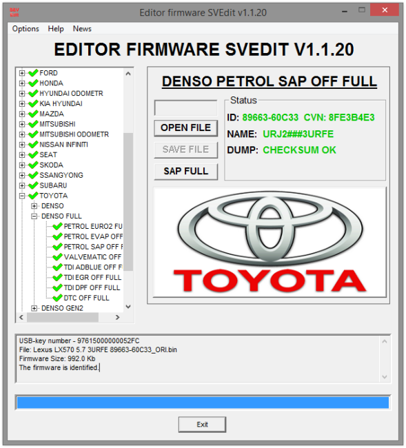 MODULE SAP OFF FULL DENSO TOYOTA LEXUS