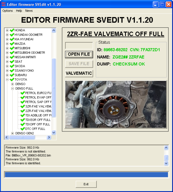 MODULE 2ZR-FAE VALVEMATIC OFF FULL DENSO TOYOTA LEXUS