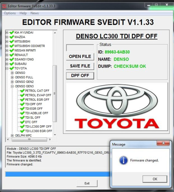 MODULE DPF OFF DENSO GEN3 TOYOTA LC300_LEXUS LX500D_F33AFTV MODULE DPF OFF DENSO GEN3 TOYOTA LC300_LEXUS LX500D_F33AFTV