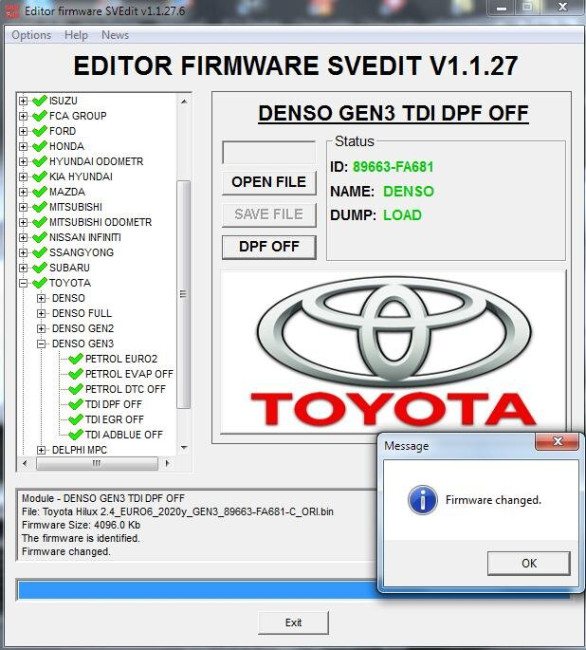 MODULE DPF OFF DENSO GEN3 TDI TOYOTA LEXUS