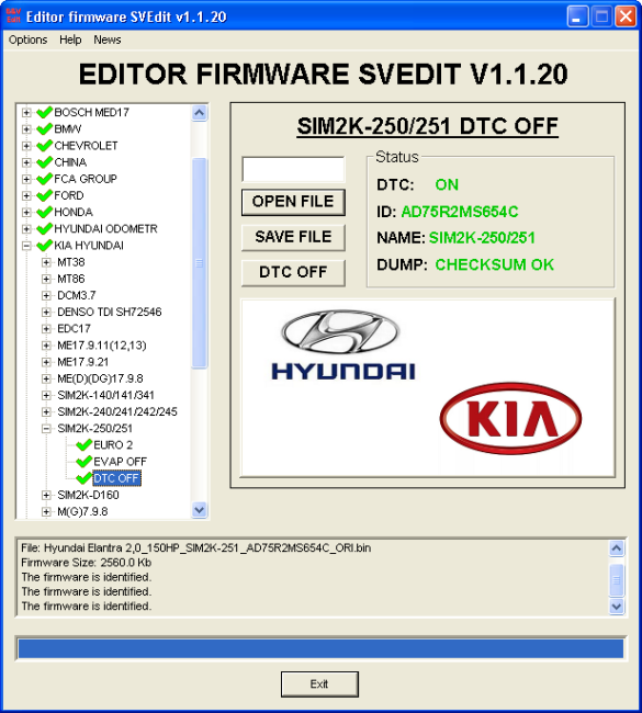 MODULE DTC OFF SIM2K-250/251 HYUNDAI KIA MODULE DTC OFF SIM2K-250/251 HYUNDAI KIA