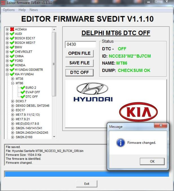 MODULE DTC OFF DELPHI MT86 HYUNDAI KIA MODULE DTC OFF DELPHI MT86 HYUNDAI KIA