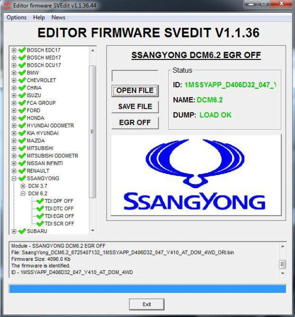 MODULE EGR OFF DCM6.2 SSANGYONG